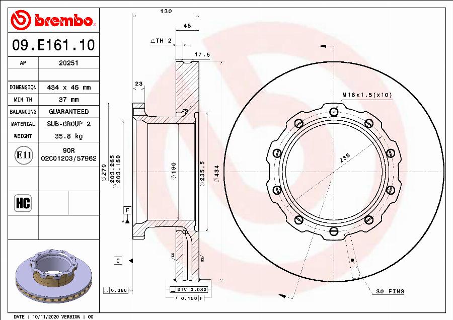 Breco BS 9545 - Əyləc Diski furqanavto.az