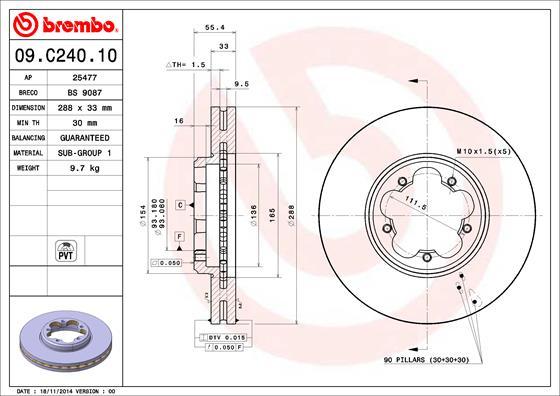 Breco BS 9087 - Əyləc Diski furqanavto.az