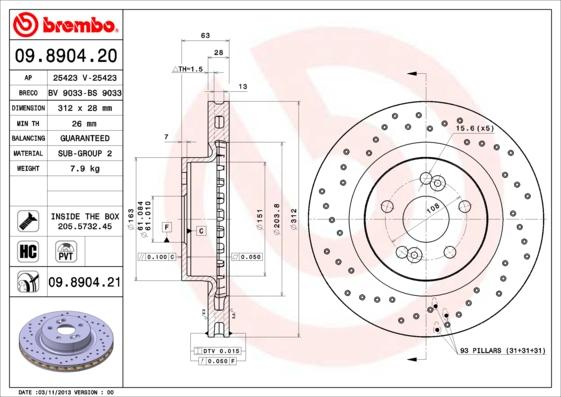 Breco BV 9033 - Əyləc Diski furqanavto.az