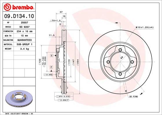 Breco BS 9267 - Əyləc Diski furqanavto.az