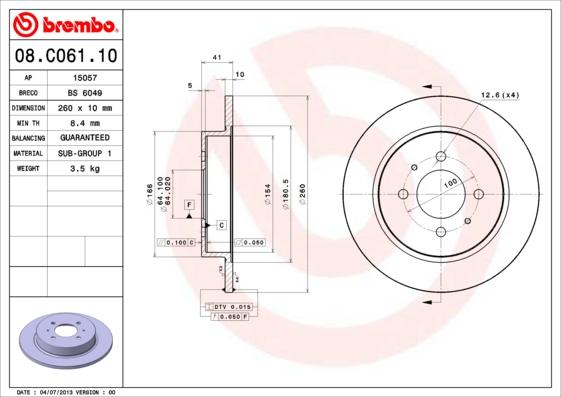 Breco BS 6049 - Əyləc Diski furqanavto.az