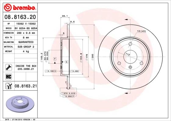 Breco BS 6054 - Əyləc Diski furqanavto.az