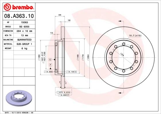 Breco BS 6055 - Əyləc Diski furqanavto.az