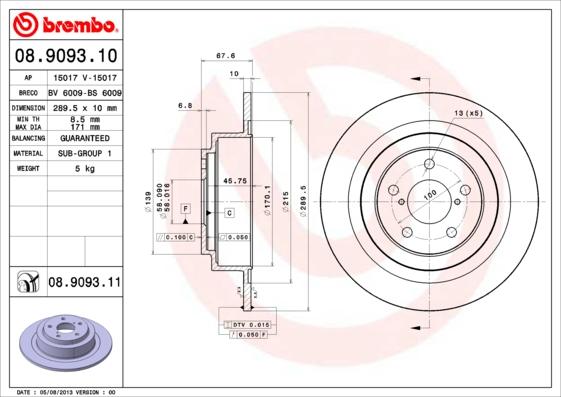 Breco BS 6009 - Əyləc Diski furqanavto.az