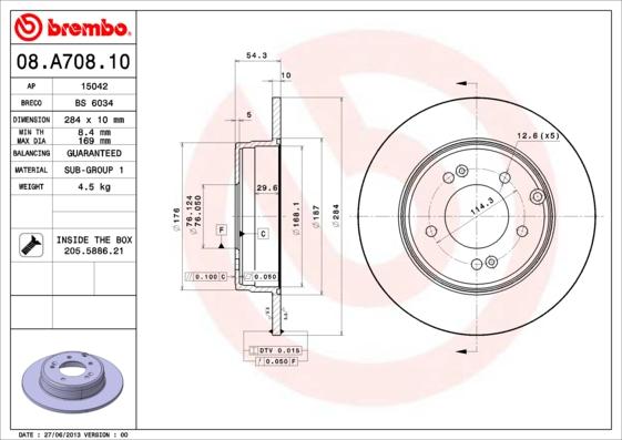 Breco BS 6034 - Əyləc Diski furqanavto.az