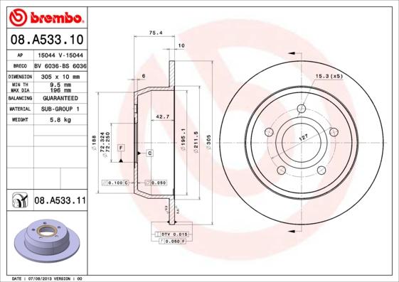 Breco BS 6036 - Əyləc Diski furqanavto.az