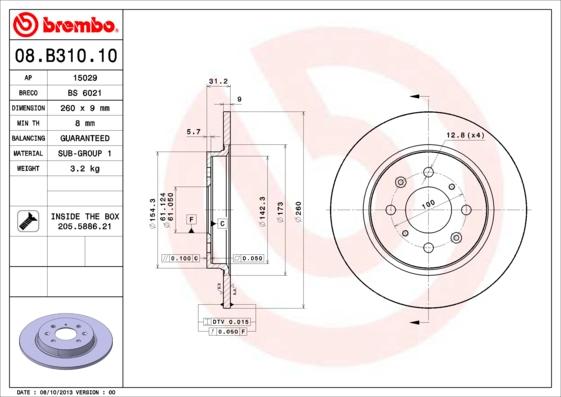 Breco BS 6021 - Əyləc Diski furqanavto.az