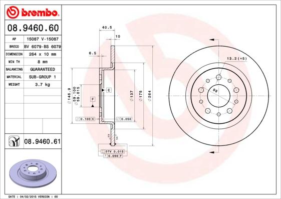 Breco BS 6079 - Əyləc Diski furqanavto.az