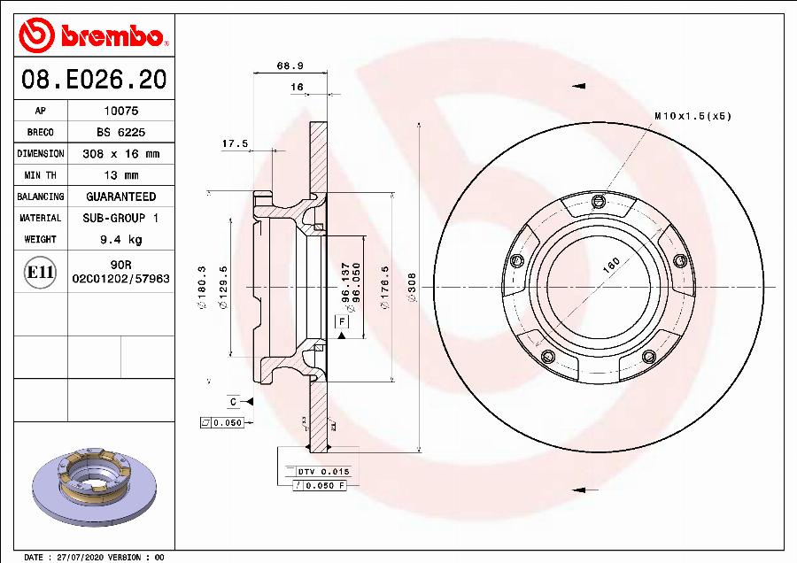 Breco BS 6225 - Əyləc Diski furqanavto.az