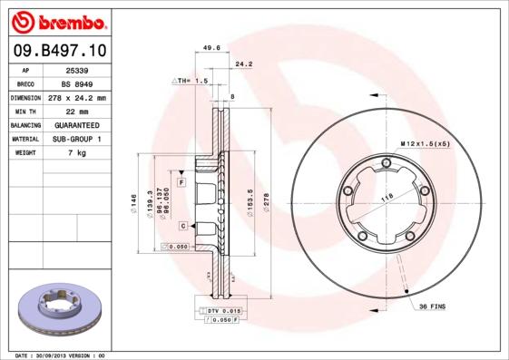 Breco BS 8949 - Əyləc Diski furqanavto.az