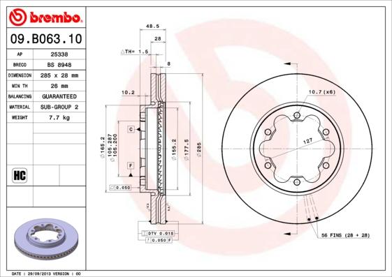 Breco BS 8948 - Əyləc Diski furqanavto.az