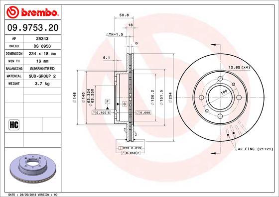 Breco BS 8953 - Əyləc Diski furqanavto.az