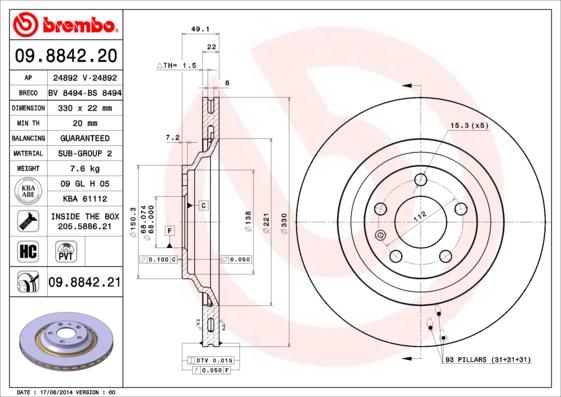 Breco BS 8494 - Əyləc Diski furqanavto.az