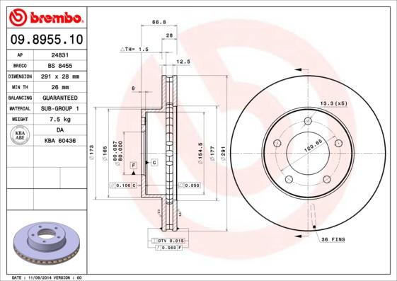 Breco BS 8455 - Əyləc Diski furqanavto.az