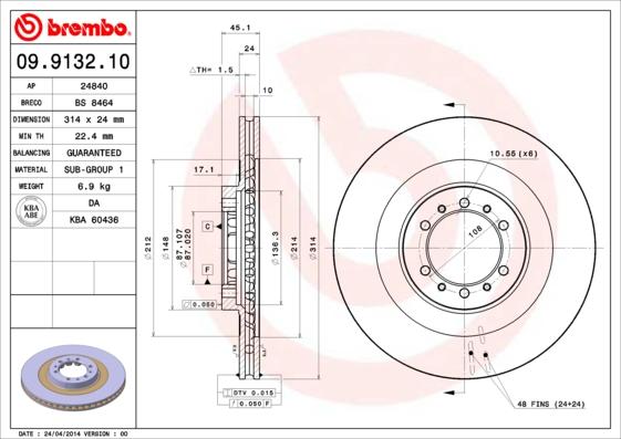 Breco BS 8464 - Əyləc Diski furqanavto.az