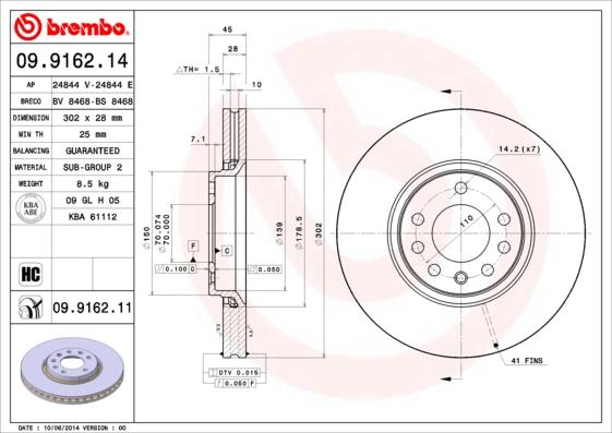 Breco BS 8468 - Əyləc Diski furqanavto.az