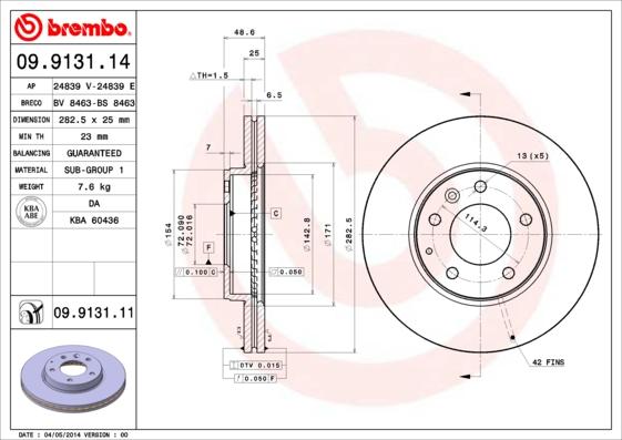 Breco BS 8463 - Əyləc Diski furqanavto.az