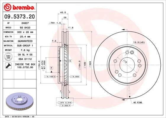 Breco BS 8433 - Əyləc Diski furqanavto.az