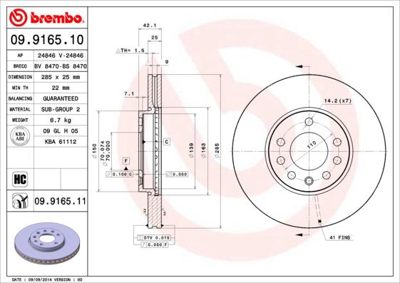 Breco BV 8470 - Əyləc Diski furqanavto.az