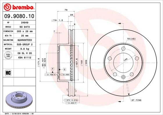 Breco BS 8473 - Əyləc Diski furqanavto.az