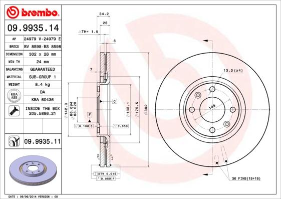 Breco BS 8598 - Əyləc Diski furqanavto.az