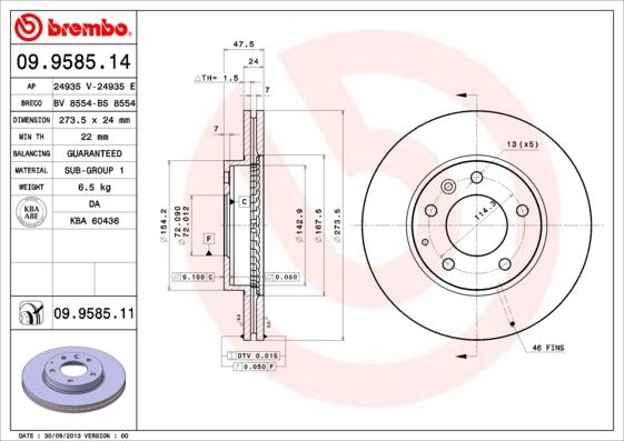 Breco BS 8554 - Əyləc Diski furqanavto.az