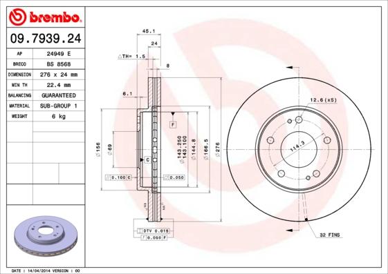 Breco BS 8568 - Əyləc Diski furqanavto.az