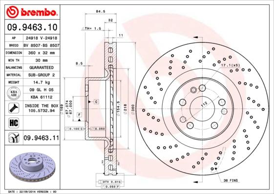 Breco BS 8507 - Əyləc Diski furqanavto.az