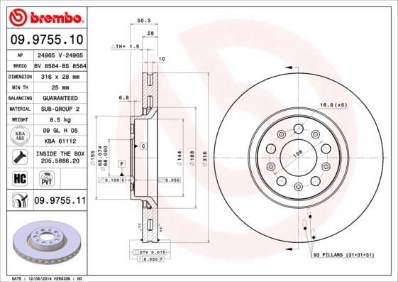 Breco BS 8584 - Əyləc Diski furqanavto.az