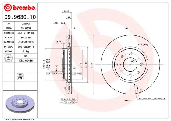 Breco BS 8539 - Əyləc Diski furqanavto.az