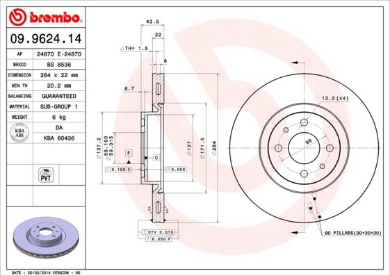 Breco BS 8536 - Əyləc Diski furqanavto.az