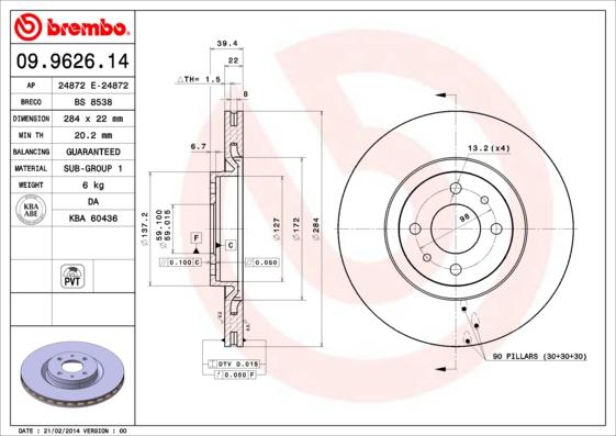 Breco BS 8538 - Əyləc Diski furqanavto.az