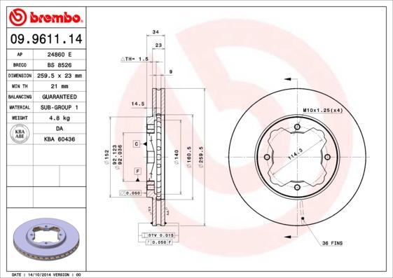 Breco BS 8526 - Əyləc Diski furqanavto.az