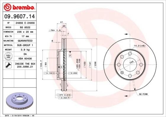 Breco BS 8522 - Əyləc Diski www.furqanavto.az