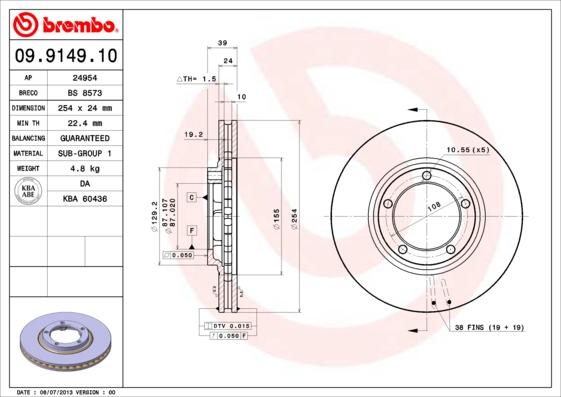 Breco BS 8573 - Əyləc Diski furqanavto.az