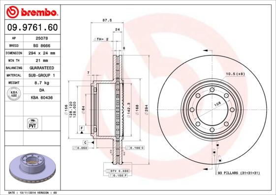 Breco BS 8666 - Əyləc Diski furqanavto.az