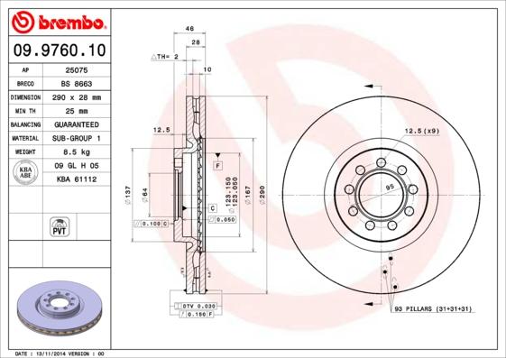 Breco BS 8663 - Əyləc Diski furqanavto.az