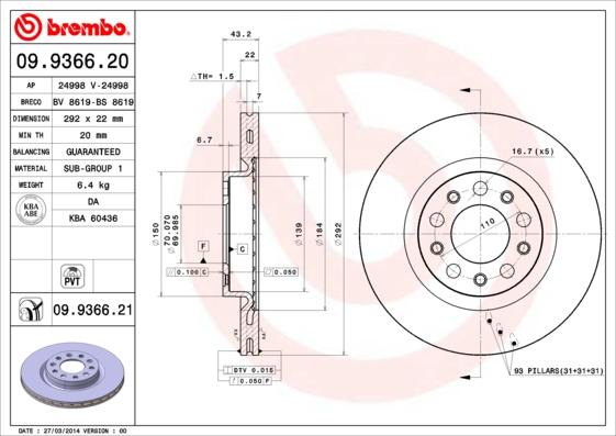 Breco BV 8619 - Əyləc Diski furqanavto.az