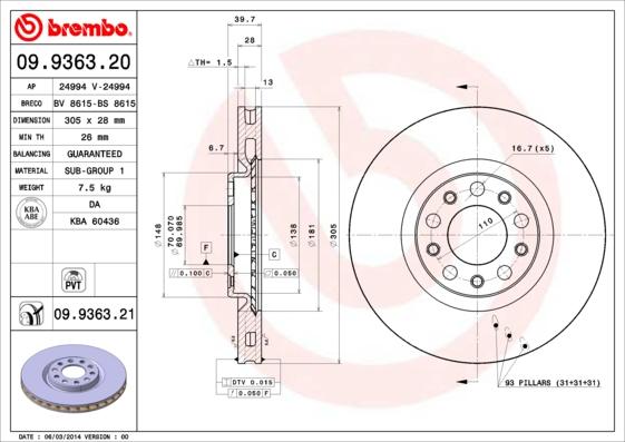 Breco BS 8615 - Əyləc Diski furqanavto.az