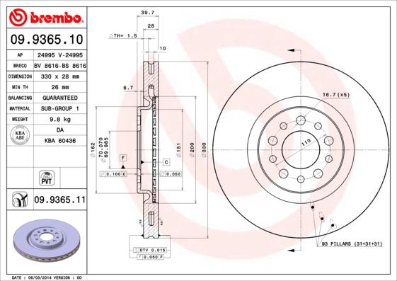 Breco BS 8616 - Əyləc Diski furqanavto.az