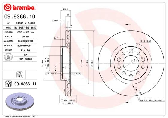 Breco BS 8617 - Əyləc Diski furqanavto.az