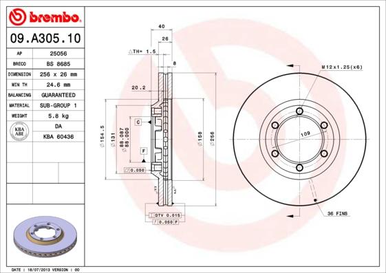 Breco BS 8685 - Əyləc Diski furqanavto.az