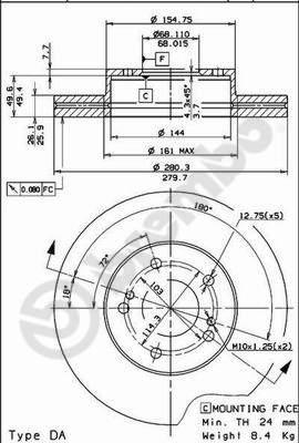 Breco BS 8093 - Əyləc Diski furqanavto.az