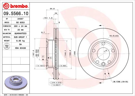 Breco BS 8053 - Əyləc Diski furqanavto.az