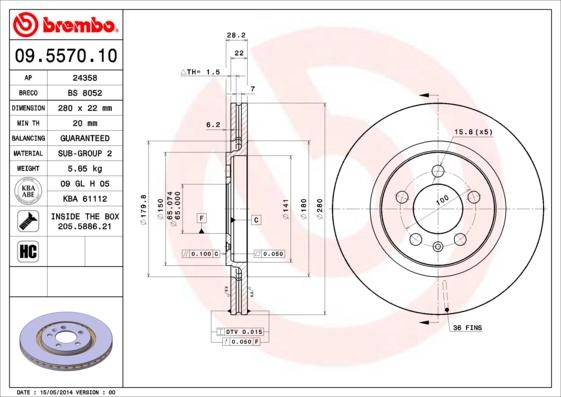 Breco BS 8052 - Əyləc Diski furqanavto.az