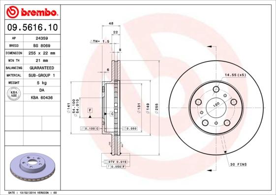 Breco BS 8069 - Əyləc Diski furqanavto.az