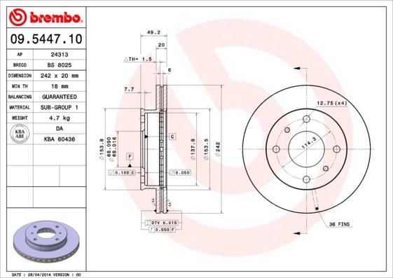 Breco BS 8025 - Əyləc Diski furqanavto.az