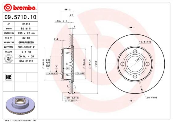 Breco BS 8111 - Əyləc Diski furqanavto.az