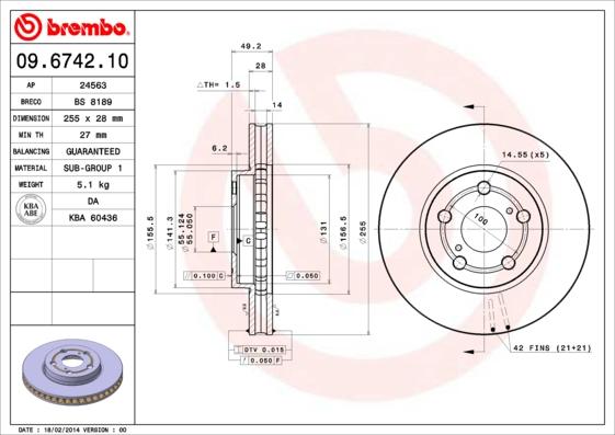 Breco BS 8189 - Əyləc Diski furqanavto.az