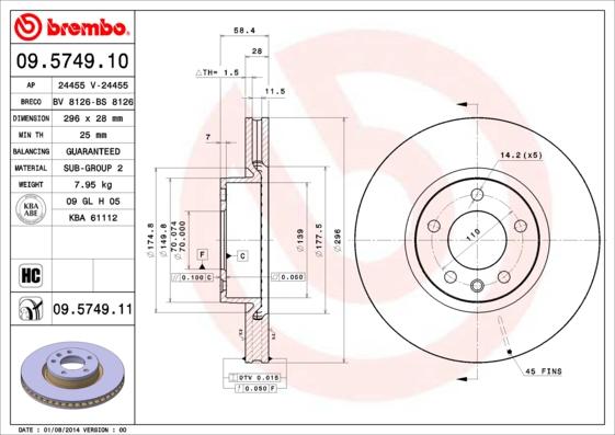 Breco BS 8126 - Əyləc Diski furqanavto.az